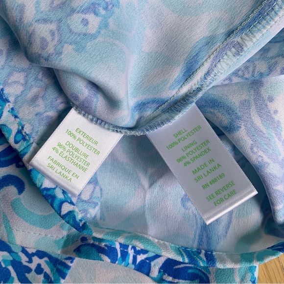 LILLY PULITZER Donna Romper Bennet Blue Out Of The Blue size 0 - Picture 15 of 16
